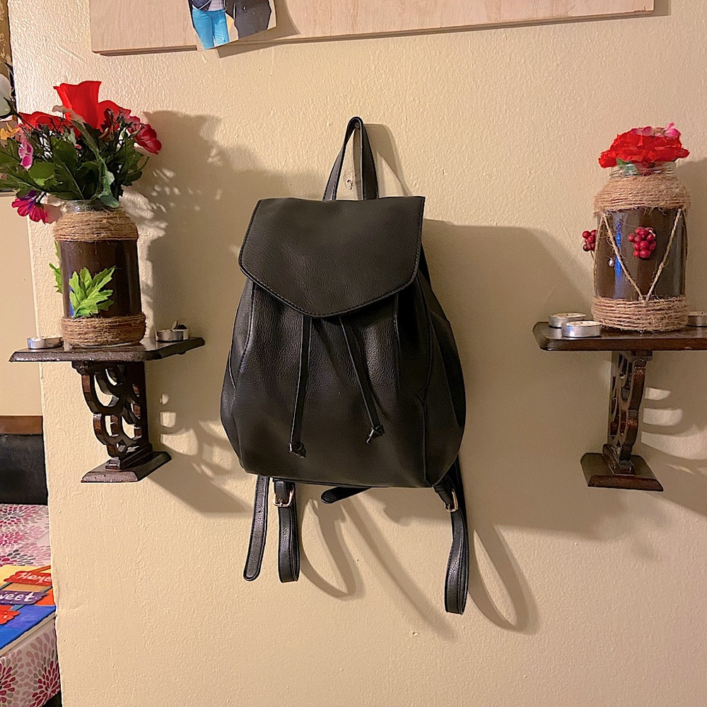 Faux Leather Backpack